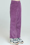 ロマンティッククラウン(ROMANTIC CROWN) WOMANS CORDUROY BUTTON PANTS_PURPLE