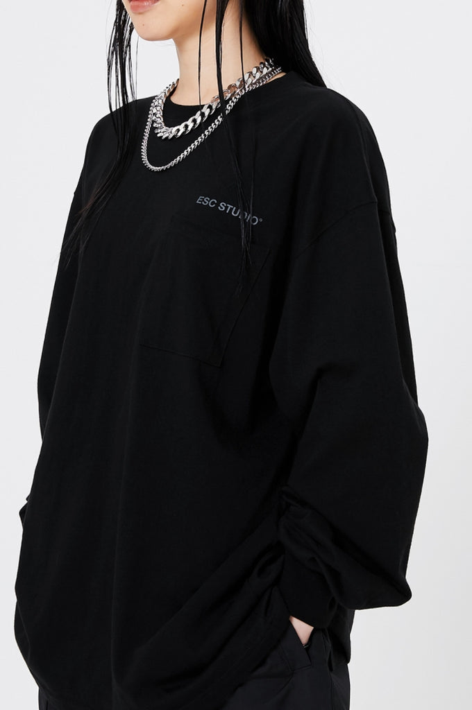 イーエスシースタジオ(ESC STUDIO)  ESC long sleeves (black)