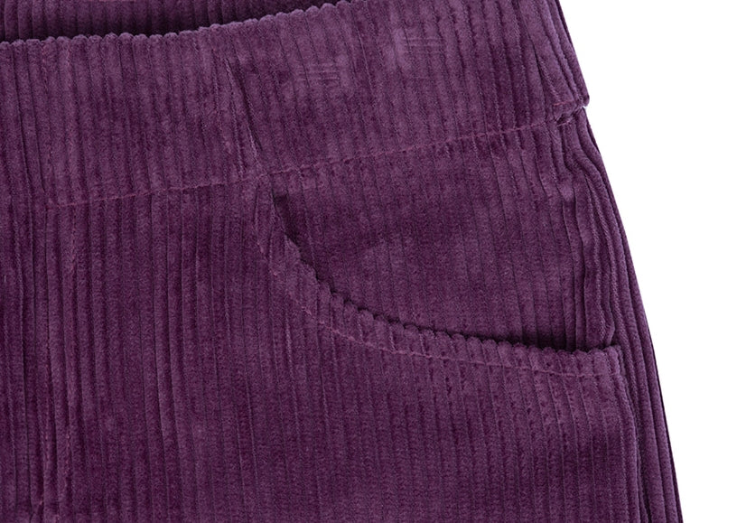 ロマンティッククラウン(ROMANTIC CROWN) WOMANS CORDUROY BUTTON PANTS_PURPLE