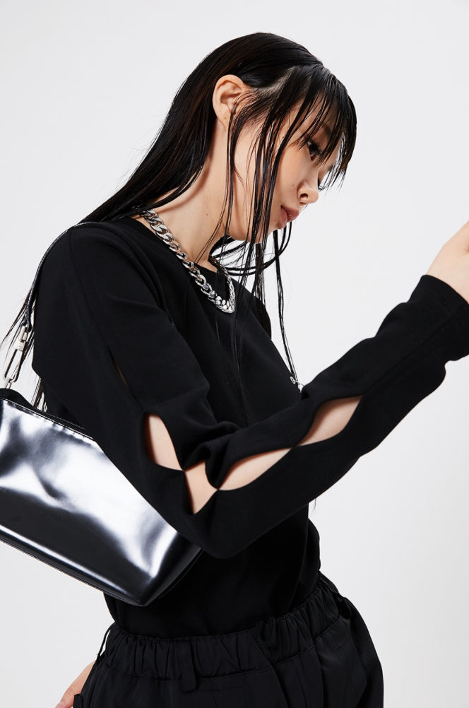 イーエスシースタジオ(ESC STUDIO)  Slit long sleeves (black)
