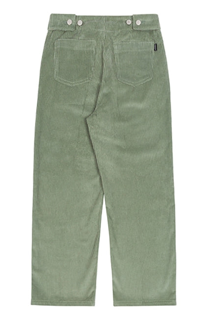 ロマンティッククラウン(ROMANTIC CROWN) WOMANS CORDUROY BUTTON PANTS_LIGHT GREEN