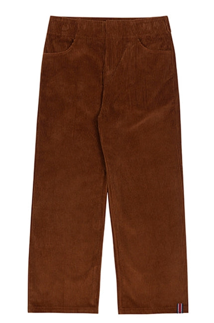 ロマンティッククラウン(ROMANTIC CROWN) WOMANS CORDUROY BUTTON PANTS_BROWN