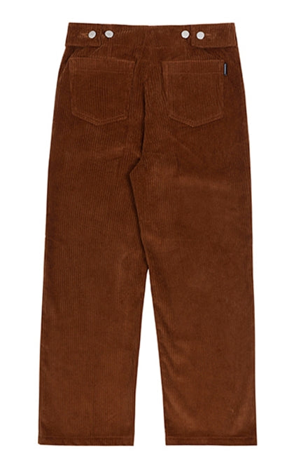 ロマンティッククラウン(ROMANTIC CROWN) WOMANS CORDUROY BUTTON PANTS_BROWN