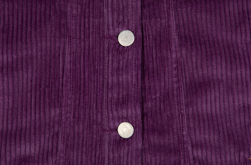 ロマンティッククラウン(ROMANTIC CROWN) WOMANS CORDUROY BUTTON JACKET_PURPLE