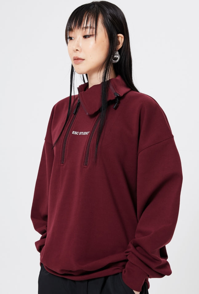 イーエスシースタジオ(ESC STUDIO)   Zipper pola MTM (burgundy)