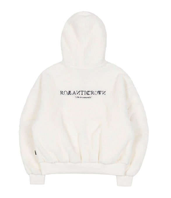 ロマンティッククラウン(ROMANTIC CROWN) WOMANS FLEECE HOODIE ZIP UP_OATMEAL