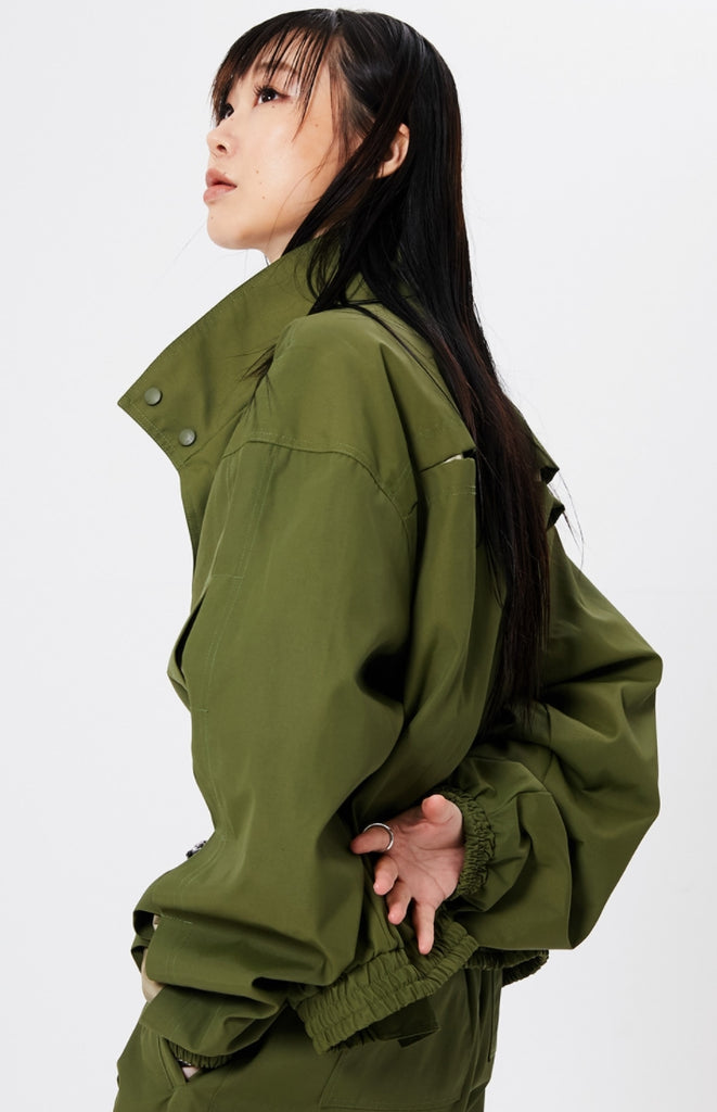 イーエスシースタジオ(ESC STUDIO)    Slit blouson (khaki)