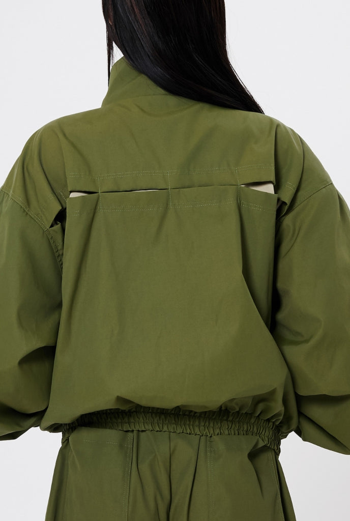 イーエスシースタジオ(ESC STUDIO)    Slit blouson (khaki)