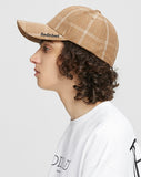 ベドインベド(BADINBAD) PLAIN LOGO CHECK CAP_BROWN