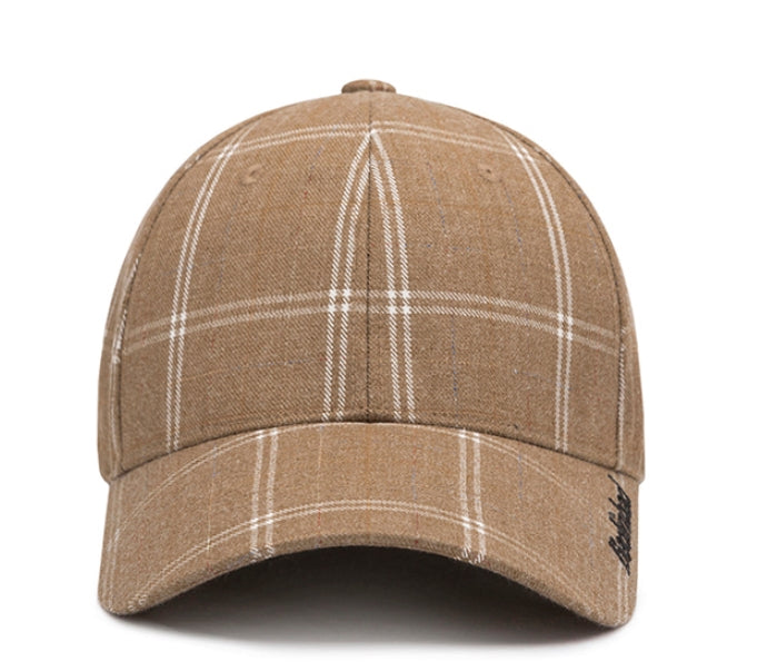 ベドインベド(BADINBAD) PLAIN LOGO CHECK CAP_BROWN