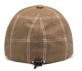 ベドインベド(BADINBAD) PLAIN LOGO CHECK CAP_BROWN