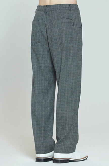 ロマンティッククラウン(ROMANTIC CROWN) PLAID CHECK PANTS_CHARCOAL