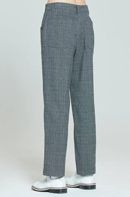 ロマンティッククラウン(ROMANTIC CROWN) PLAID CHECK PANTS_CHARCOAL