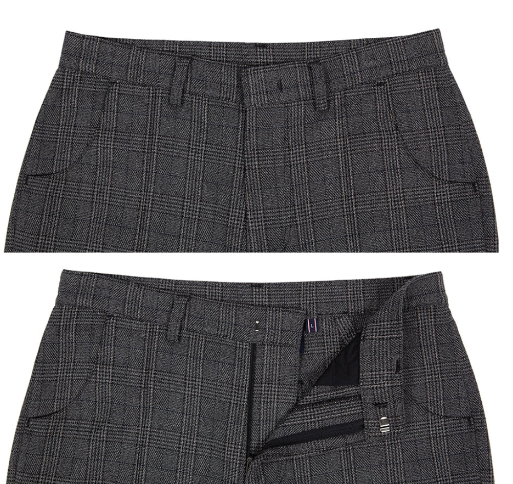 ロマンティッククラウン(ROMANTIC CROWN) PLAID CHECK PANTS_CHARCOAL