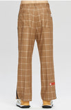 ベドインベド(BADINBAD)  CUT OPEN CHECK PANTS_BROWN