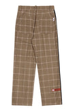 ベドインベド(BADINBAD)  CUT OPEN CHECK PANTS_BROWN