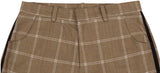 ベドインベド(BADINBAD)  CUT OPEN CHECK PANTS_BROWN