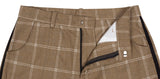 ベドインベド(BADINBAD)  CUT OPEN CHECK PANTS_BROWN