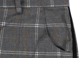 ベドインベド(BADINBAD)  CUT OPEN CHECK PANTS_GREY