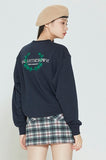 ロマンティッククラウン(ROMANTIC CROWN) MODERN LAUREL LOGO SWEATSHIRT_NAVY