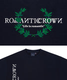 ロマンティッククラウン(ROMANTIC CROWN) MODERN LAUREL LOGO SWEATSHIRT_NAVY