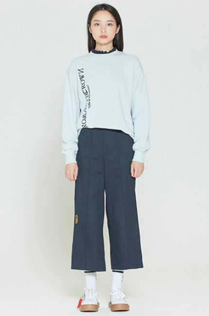 ロマンティッククラウン(ROMANTIC CROWN) MODERN LAUREL LOGO SWEATSHIRT_SKY BLUE
