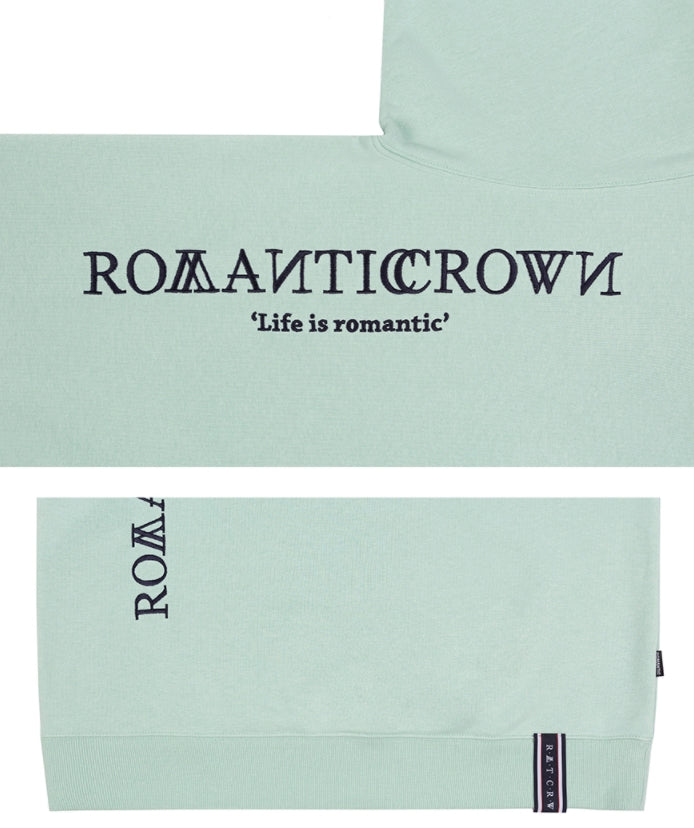 ロマンティッククラウン(ROMANTIC CROWN) MODERN LAUREL LOGO SWEATSHIRT_LIGHT GREEN