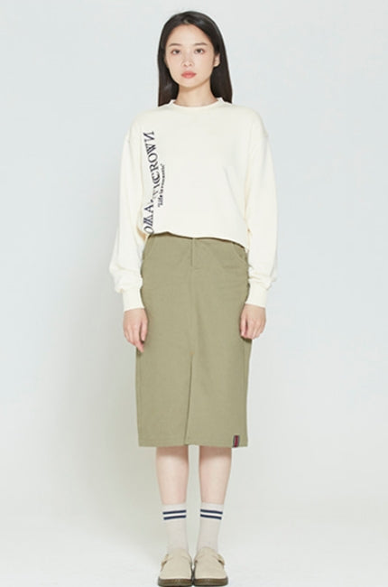 ロマンティッククラウン(ROMANTIC CROWN) MODERN LAUREL LOGO SWEATSHIRT_OATMEAL