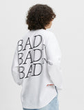 ベドインベド(BADINBAD) SERIF FONT LONG SLEEVE_WHITE