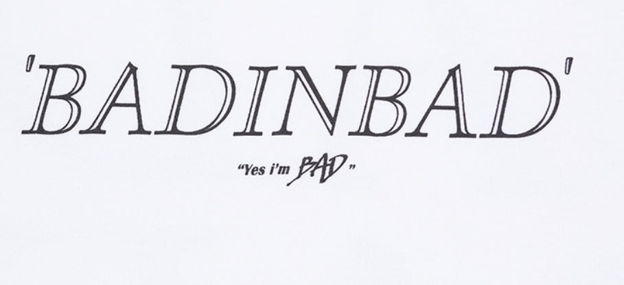 ベドインベド(BADINBAD) SERIF FONT LONG SLEEVE_WHITE