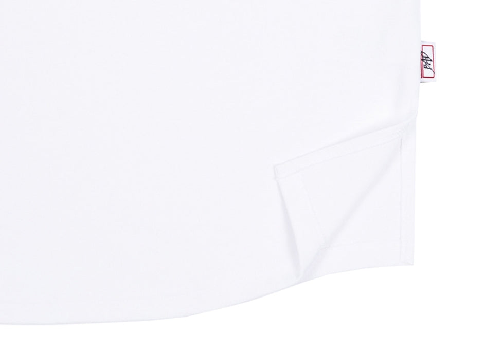 ベドインベド(BADINBAD) SERIF FONT LONG SLEEVE_WHITE
