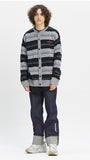 ベドインベド(BADINBAD)   STRIPED KNITTED CARDIGAN_GREY
