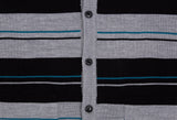 ベドインベド(BADINBAD)   STRIPED KNITTED CARDIGAN_GREY