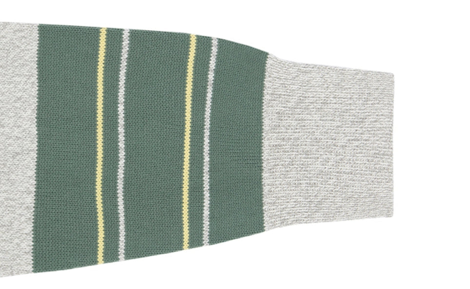ベドインベド(BADINBAD)  STRIPED KNITTED CARDIGAN_MELANGE IVORY