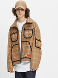 ベドインベド(BADINBAD)  ICONIC CHECK JACKET_BROWN