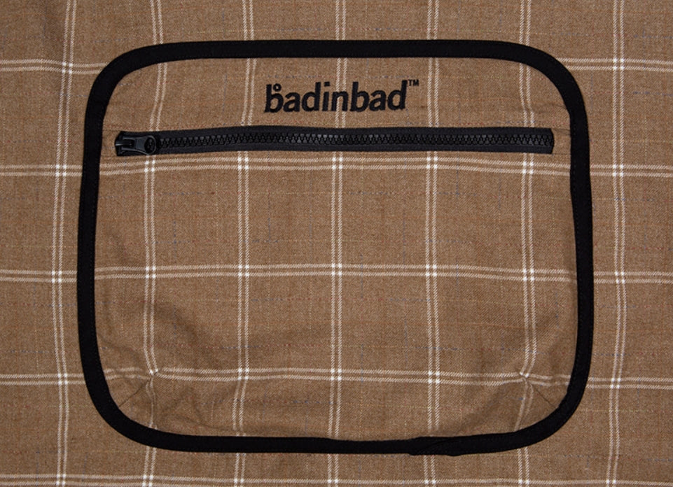 ベドインベド(BADINBAD)  ICONIC CHECK JACKET_BROWN