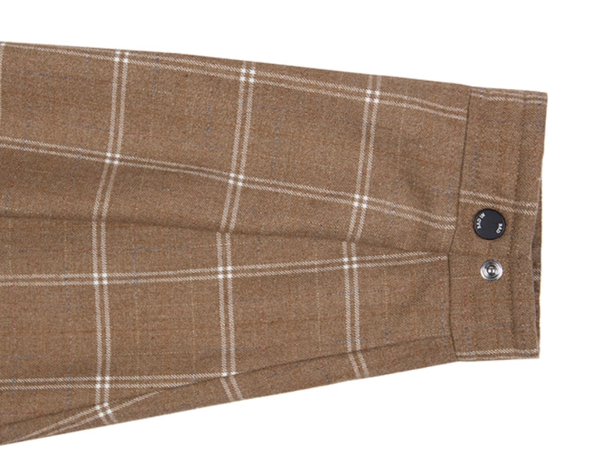 ベドインベド(BADINBAD)  ICONIC CHECK JACKET_BROWN