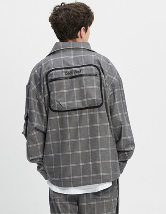 ベドインベド(BADINBAD) ICONIC CHECK JACKET_GREY