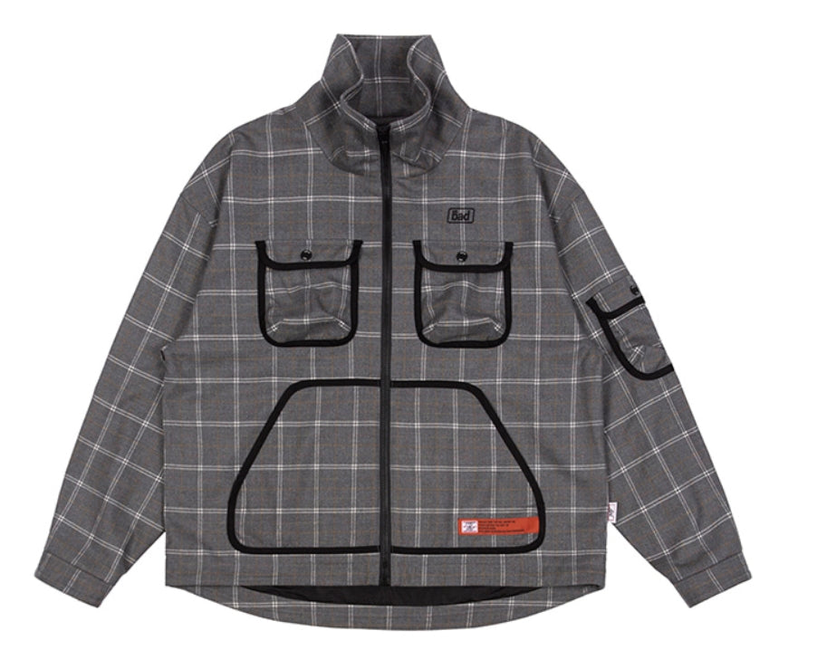 ベドインベド(BADINBAD) ICONIC CHECK JACKET_GREY