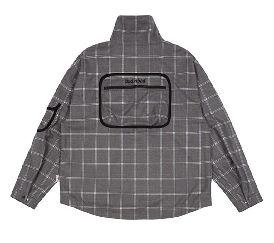 ベドインベド(BADINBAD) ICONIC CHECK JACKET_GREY