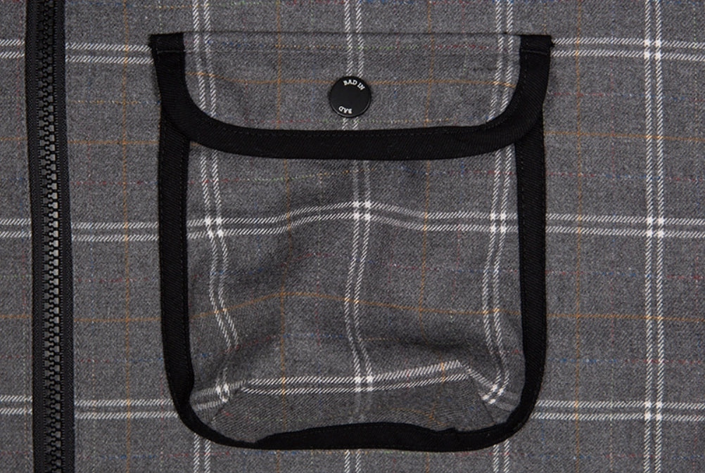 ベドインベド(BADINBAD) ICONIC CHECK JACKET_GREY