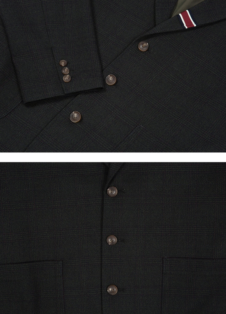 ロマンティッククラウン(ROMANTIC CROWN) PLAID CHECK JACKET_GREEN