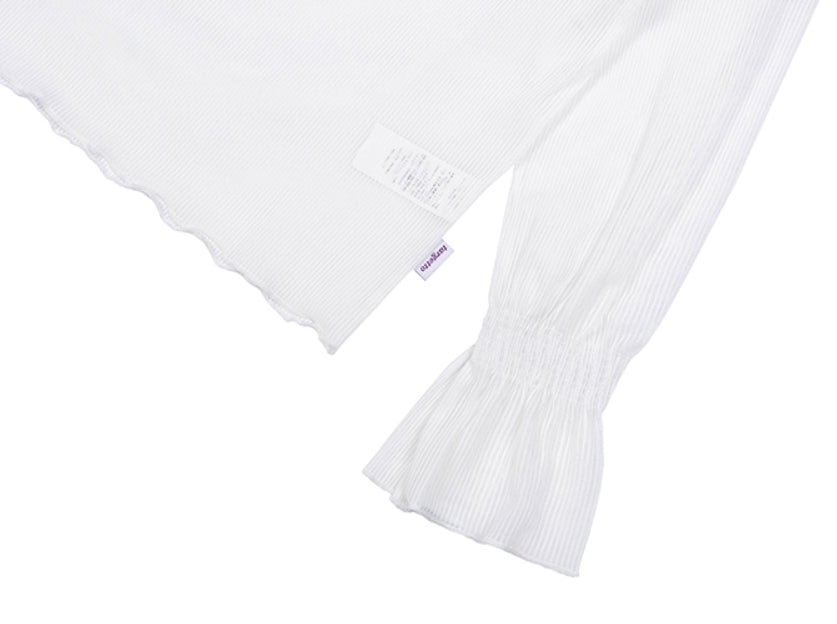 TARGETTO(ターゲット) FRILL LACE TURTLENECK_WHITE