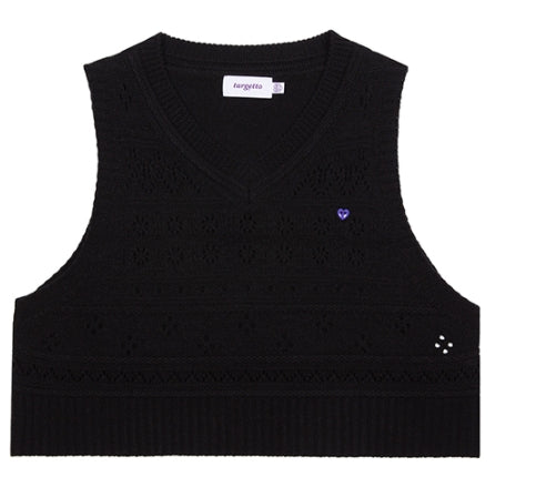 TARGETTO(ターゲット)  SCASI KNIT VEST_BLACK