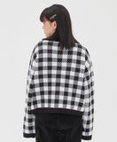 TARGETTO(ターゲット) GINGHAM CHECK CARDIGAN_BLACK