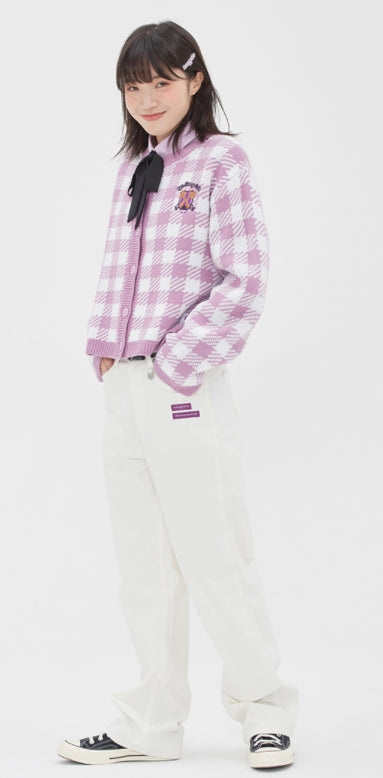 TARGETTO(ターゲット) GINGHAM CHECK CARDIGAN_LIGHT PURPLE