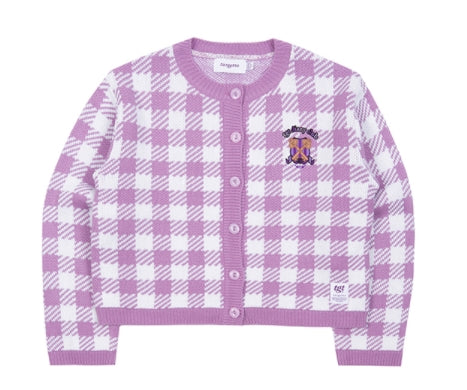 TARGETTO(ターゲット) GINGHAM CHECK CARDIGAN_LIGHT PURPLE