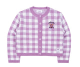 TARGETTO(ターゲット) GINGHAM CHECK CARDIGAN_LIGHT PURPLE