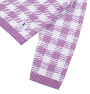 TARGETTO(ターゲット) GINGHAM CHECK CARDIGAN_LIGHT PURPLE