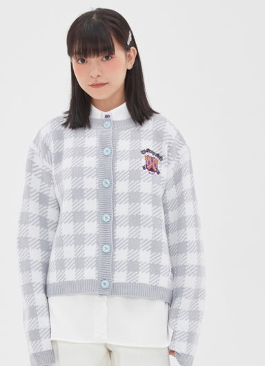 TARGETTO(ターゲット) GINGHAM CHECK CARDIGAN_LIGHT BLUE